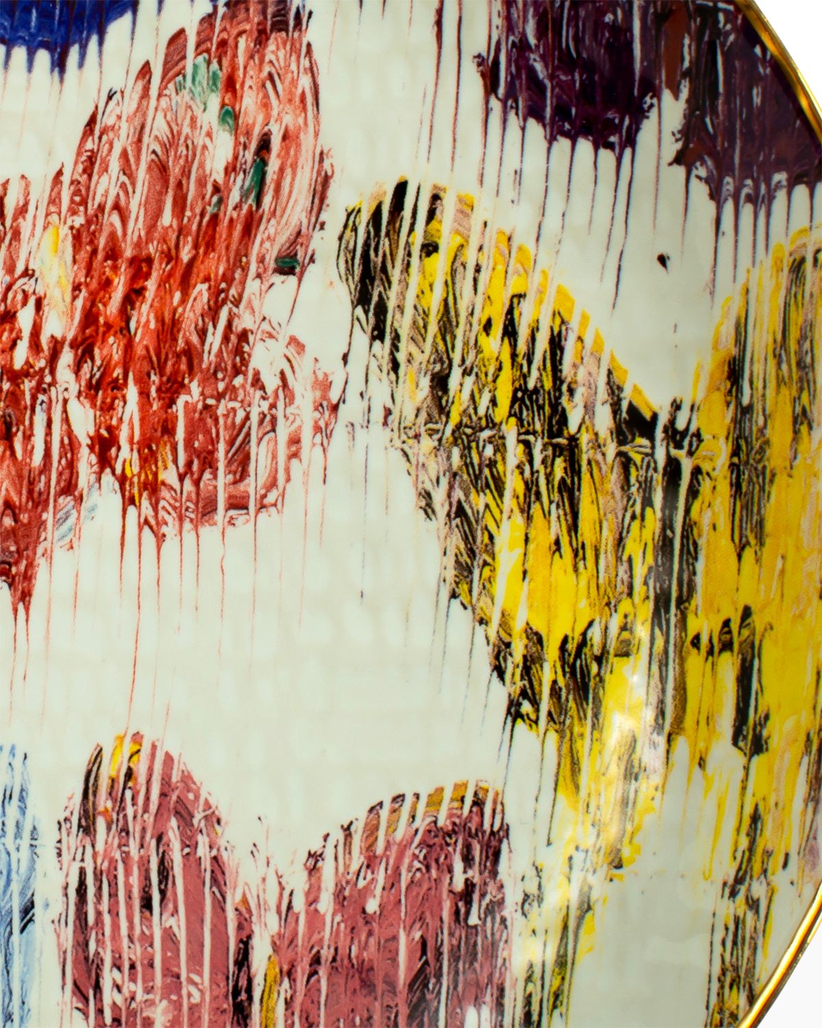 Hunt Slonem Butterfly Salad Plate with Gold Rim