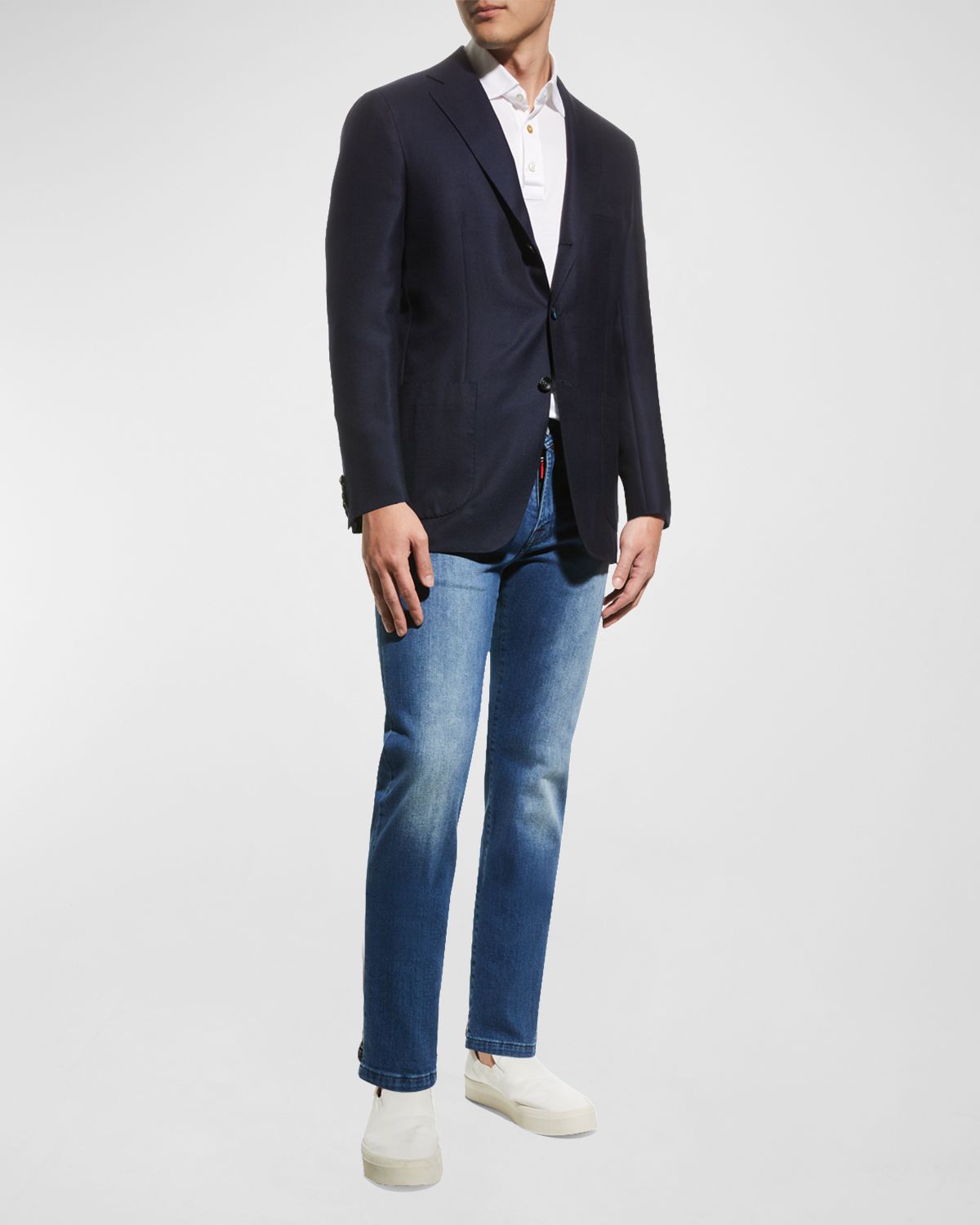 Kiton Men 's Cashmere Solid Blazer