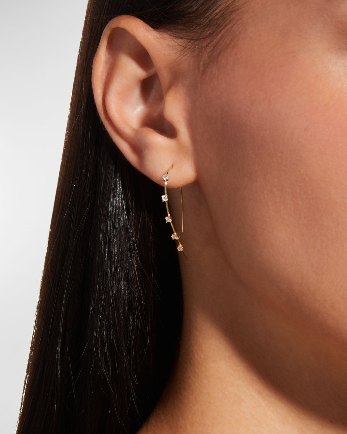 LANA 14K Gold Small Multi Solo Hooked on Hoop Earrings