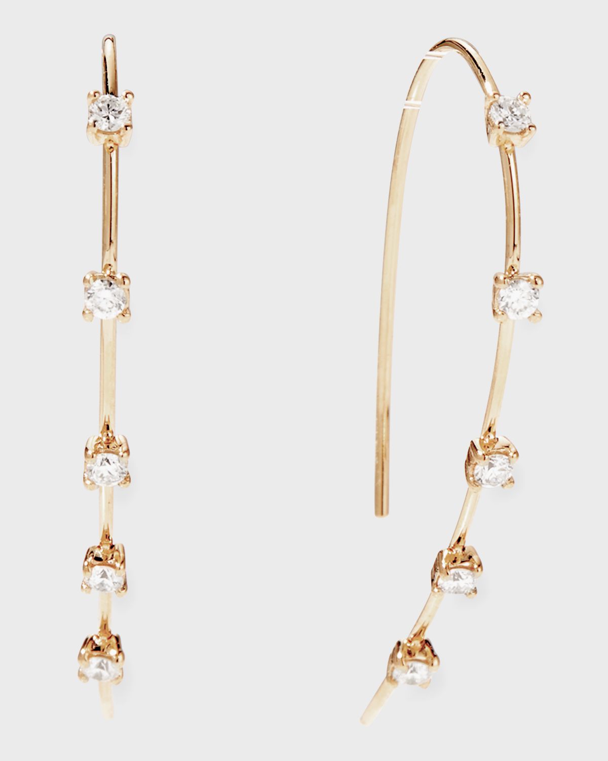 LANA 14K Gold Small Multi Solo Hooked on Hoop Earrings