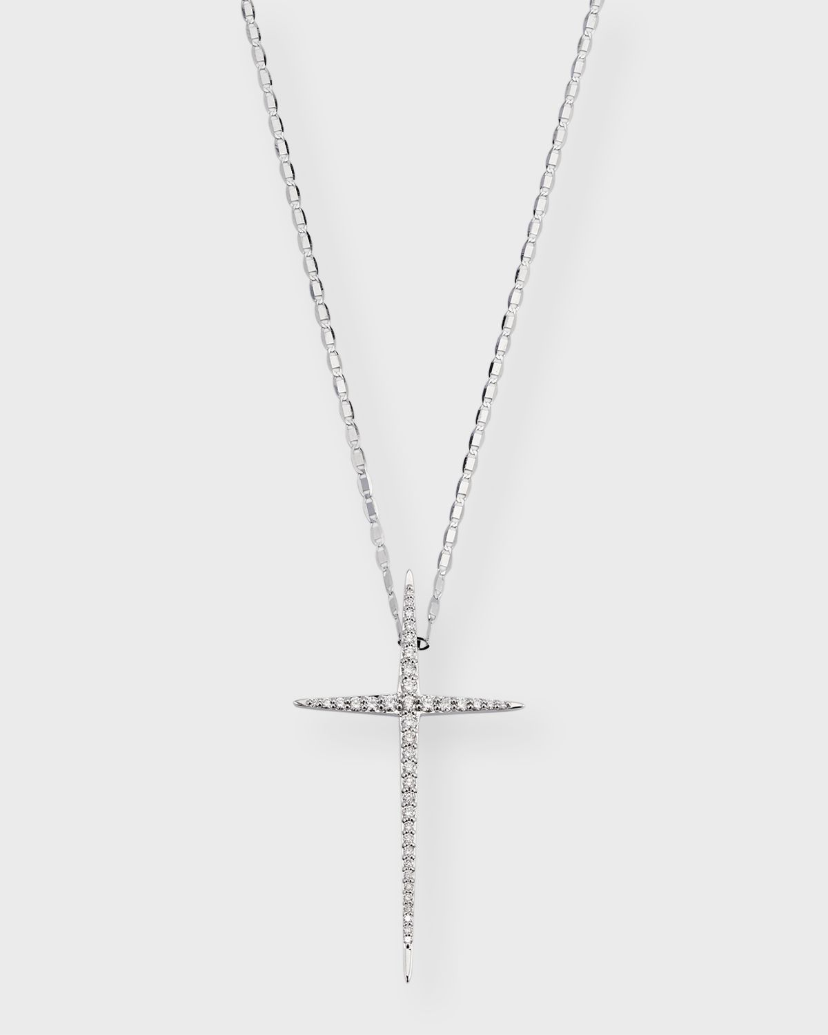 LANA 14K Gold Flawless Skinny Pointed Cross Pendant Necklace