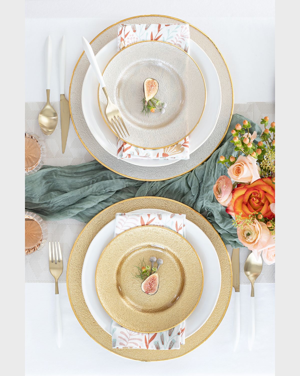 Vietri Metallic Glass Pearl Salad Plate