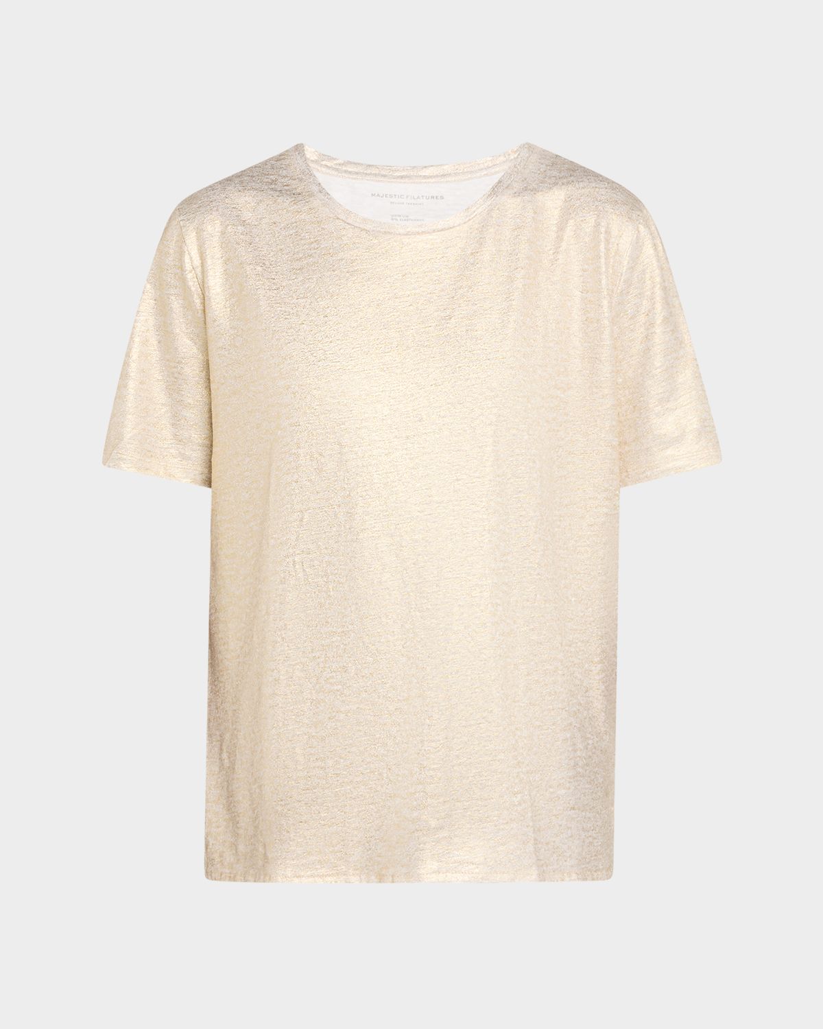 Majestic Filatures Stretch Linen Metallic Semi Relaxed Crewneck Top | Thumbnail 6