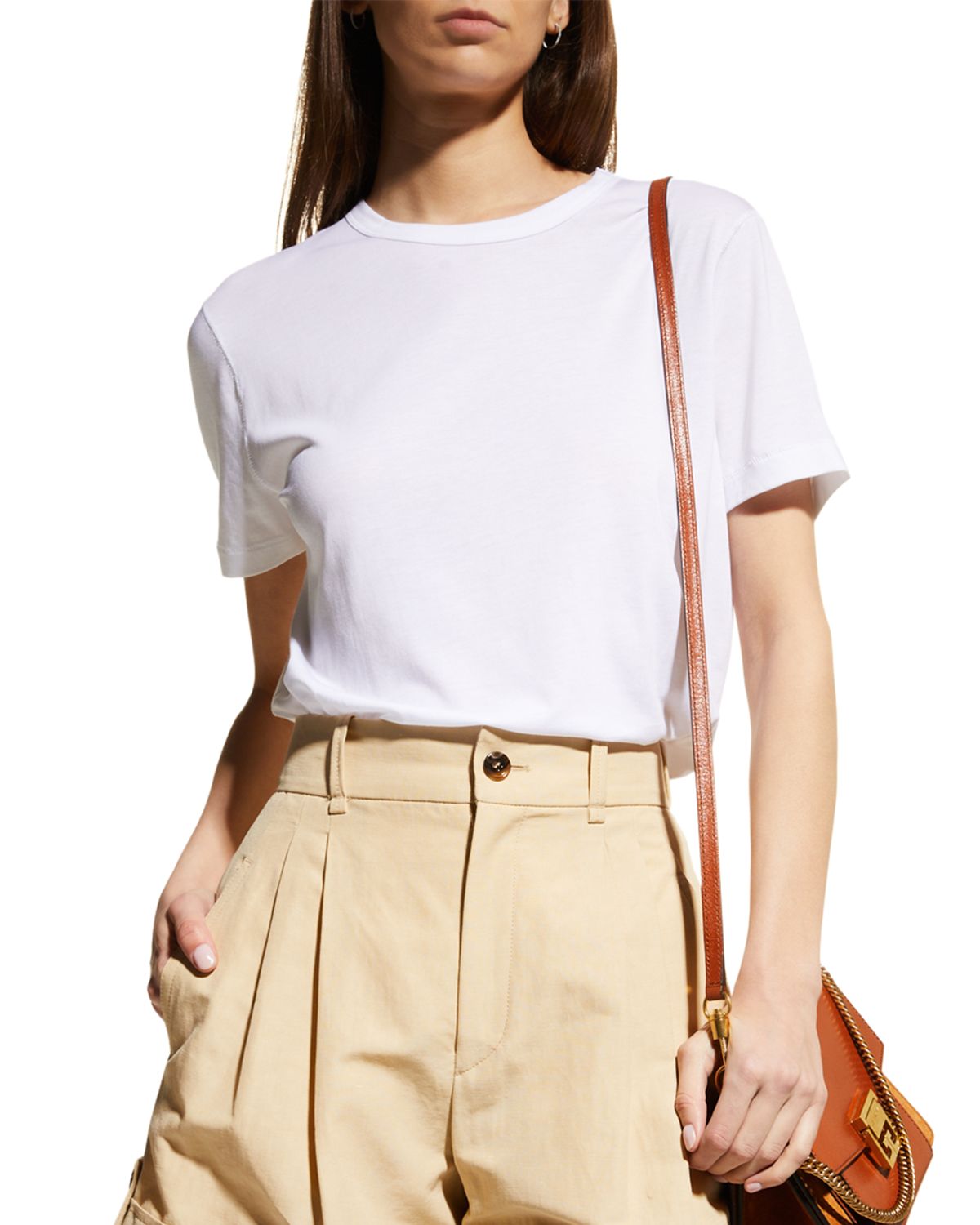 Majestic Filatures Lyocell Cotton Semi-Relaxed Short-Sleeve Crewneck tee