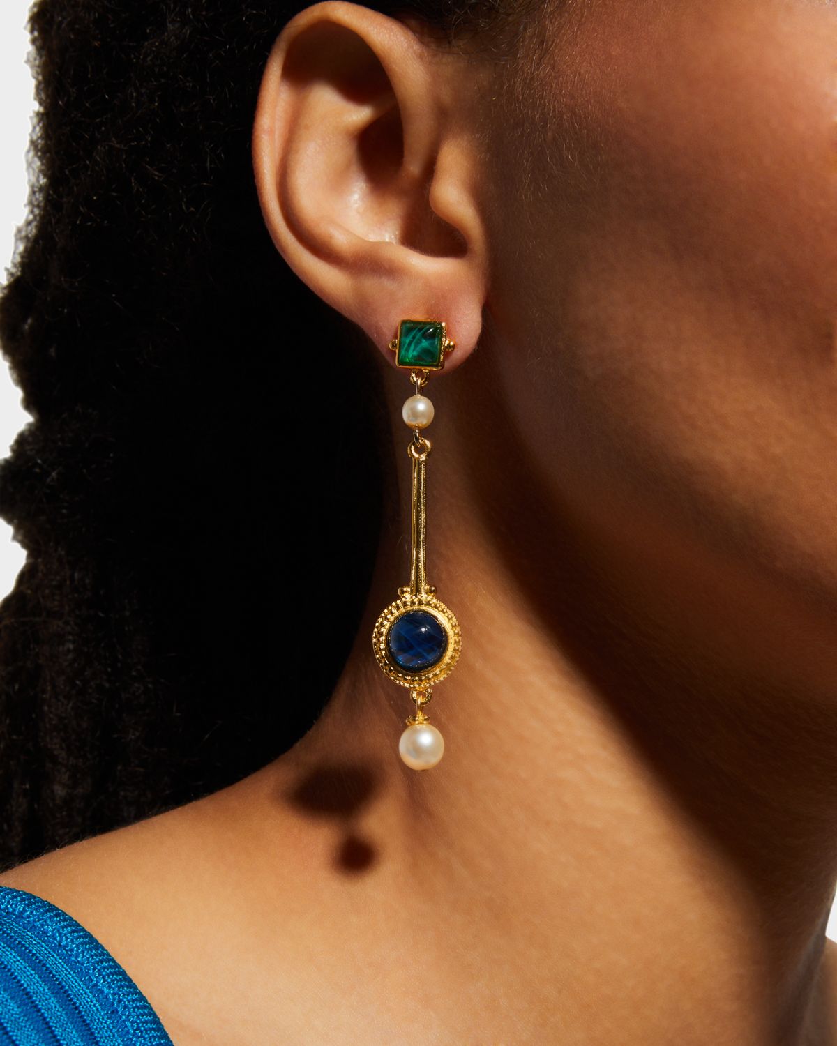 Ben-Amun Byzantine Linear Earrings