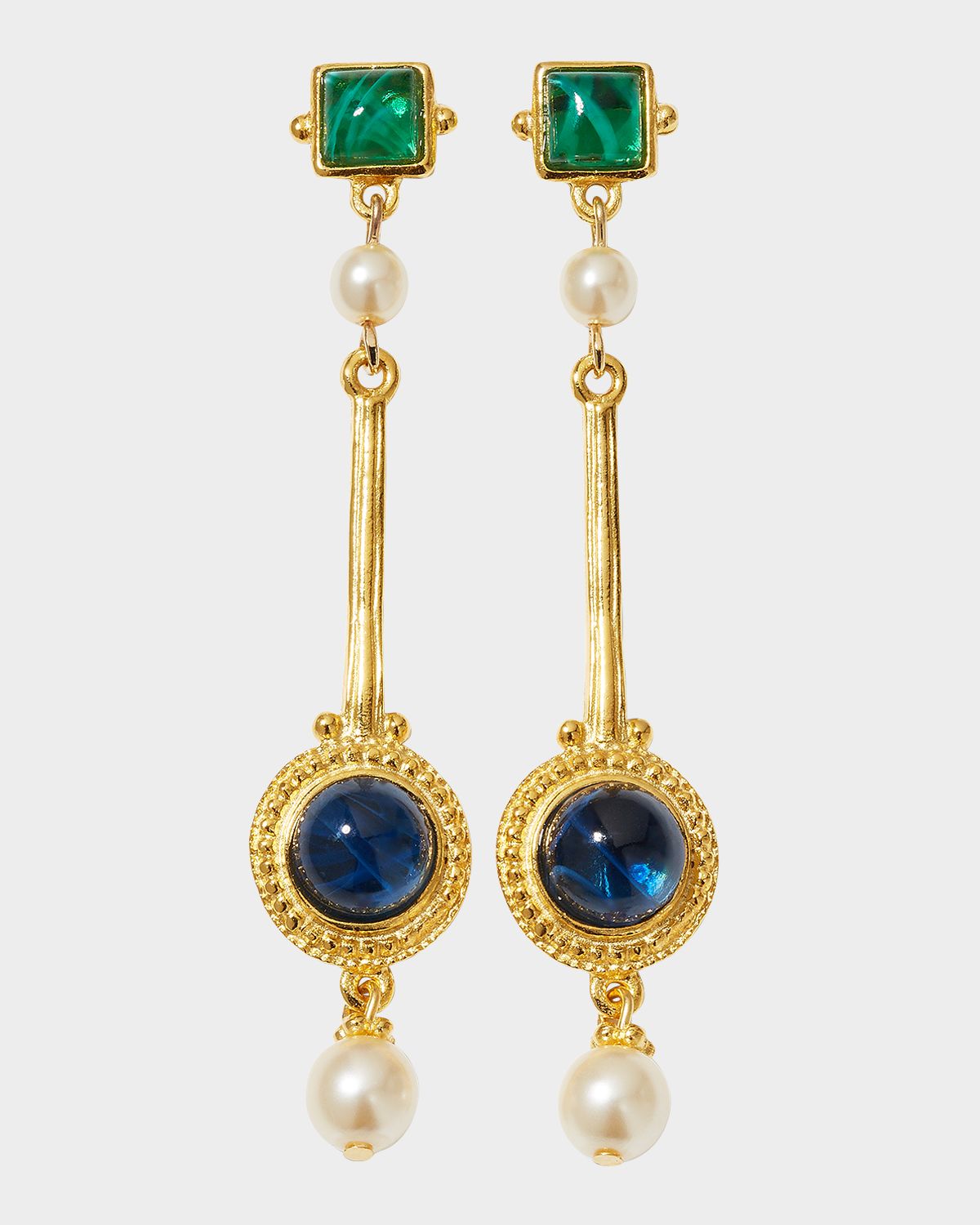 Ben-Amun Byzantine Linear Earrings