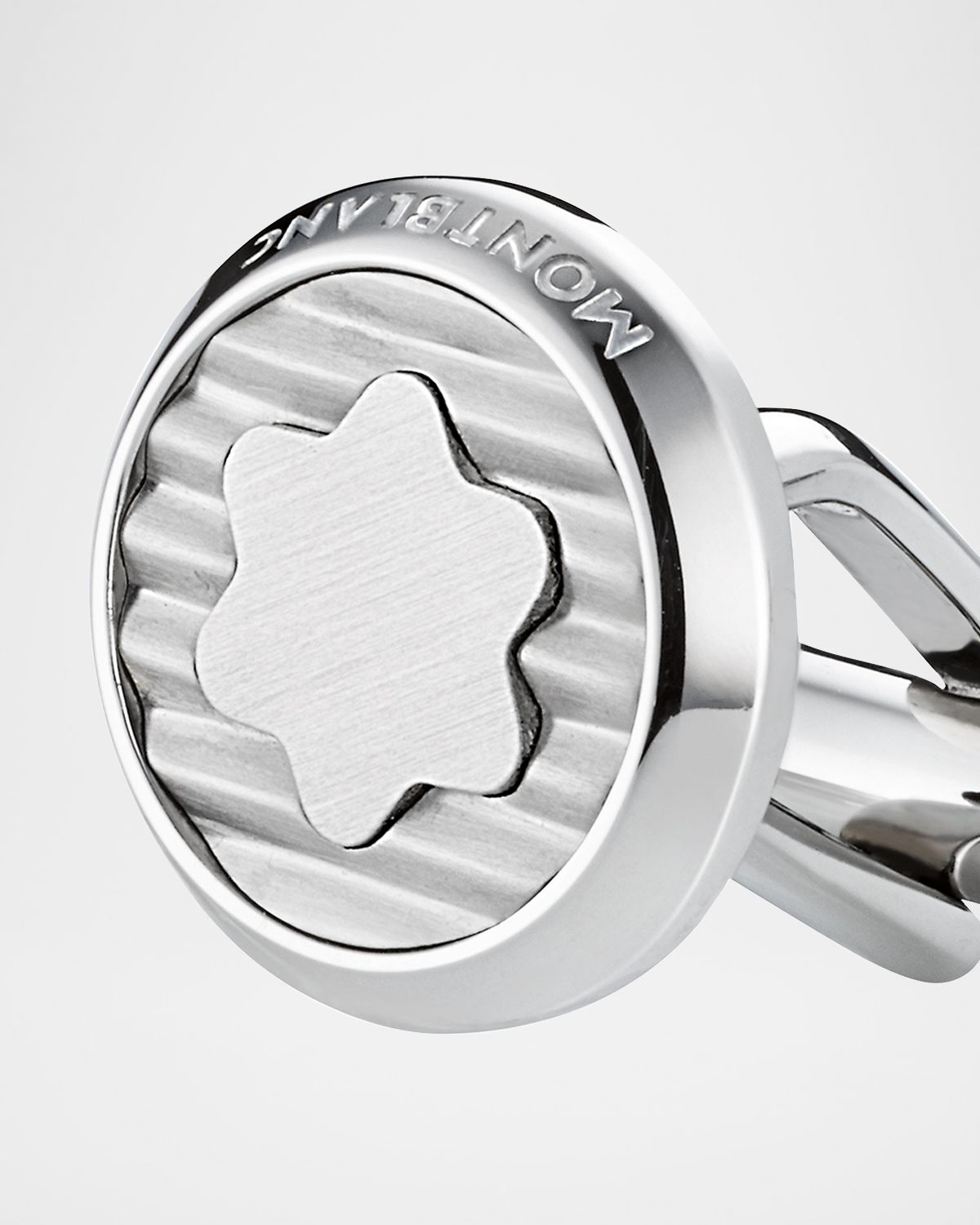 Montblanc Men 's Stainless Steel Snowcap Emblem Cufflinks