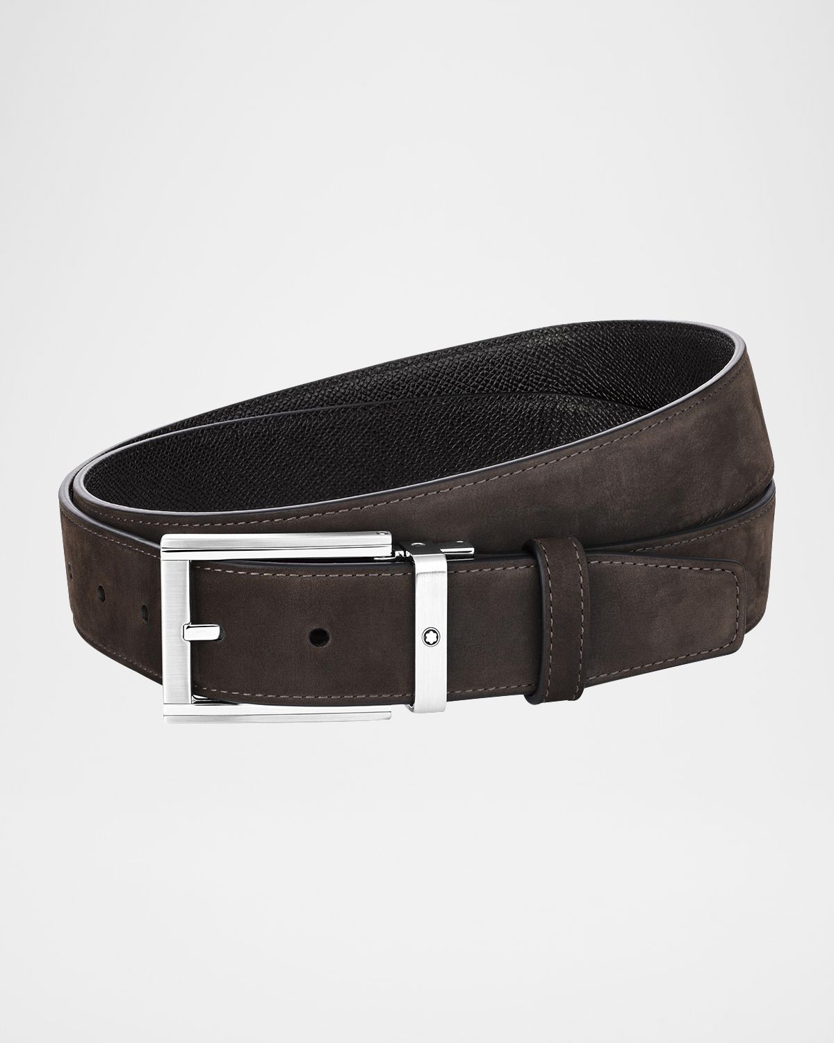 Montblanc Men 's Reversible Leather Buckle Belt