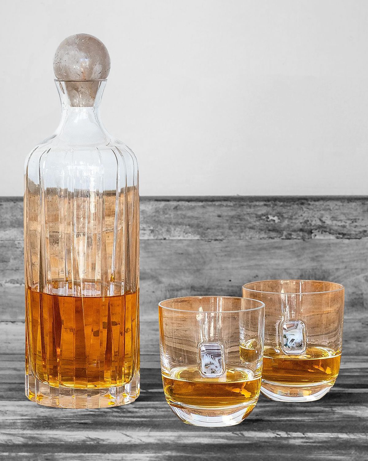 ANNA New York Elevo Crystal & Agate Decanter | Thumbnail 2