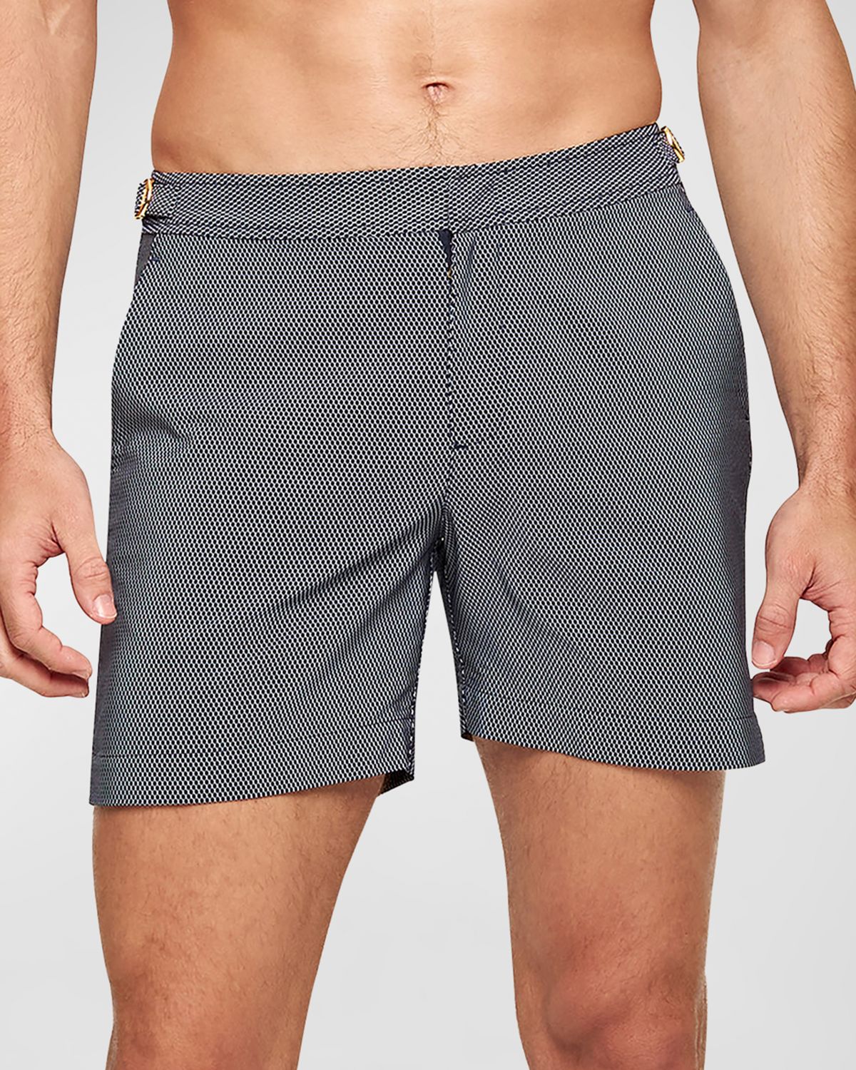 Orlebar Brown Men 's Bulldog Jacquard Swim Shorts