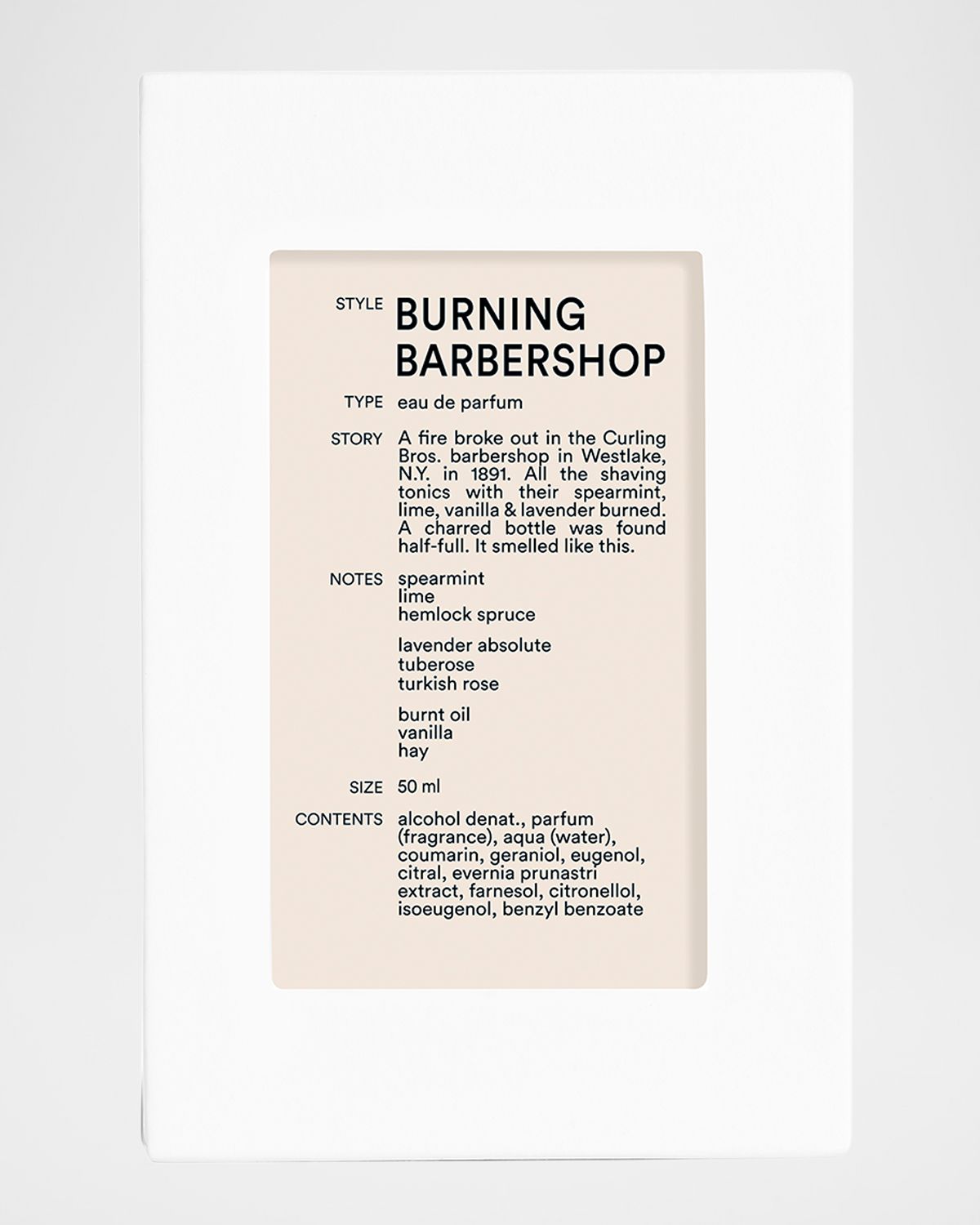 D.S. & DURGA Burning Barbershop Eau de Parfum, 1.7 oz.