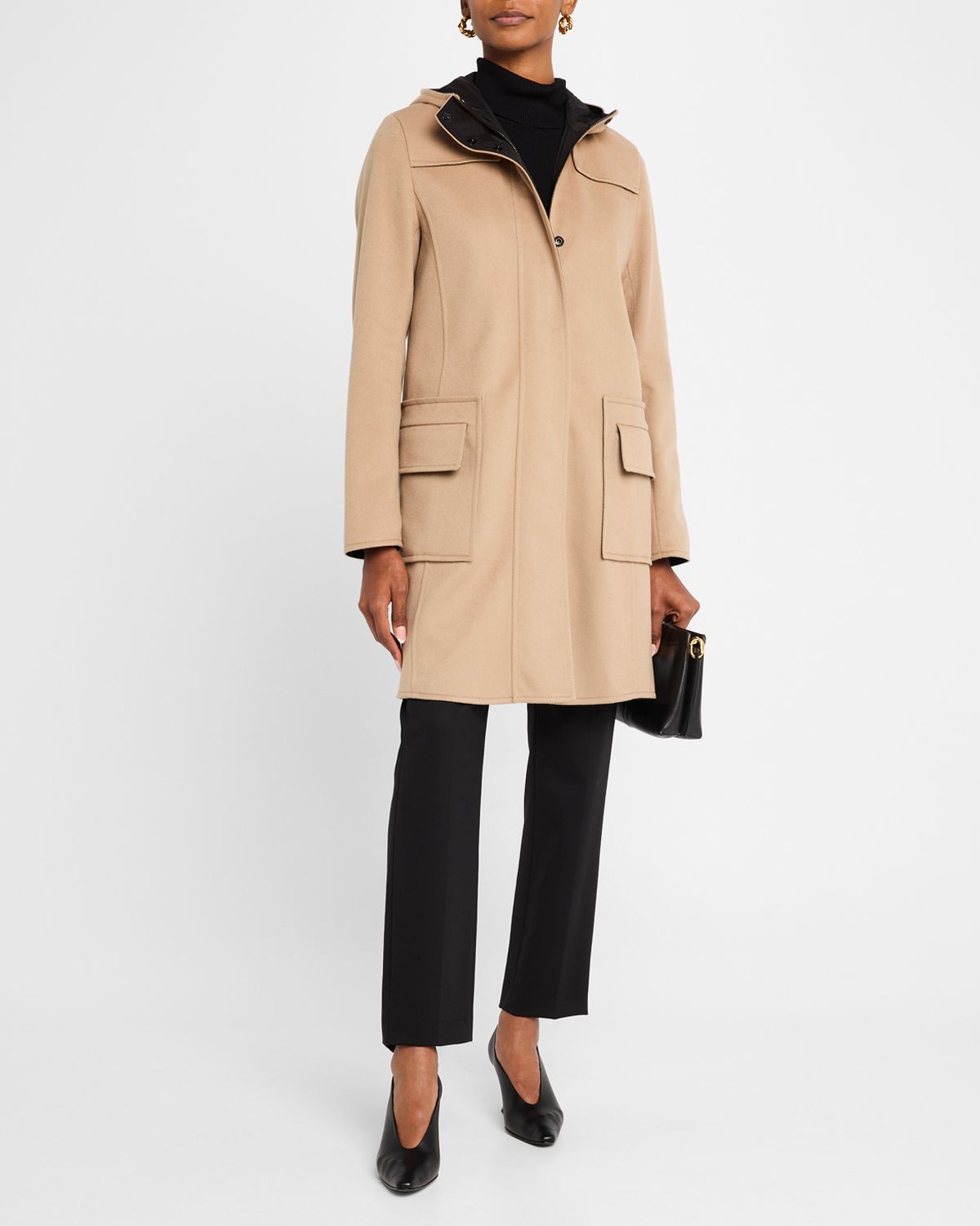 Akris punto Duffle Reversible Hooded Coat