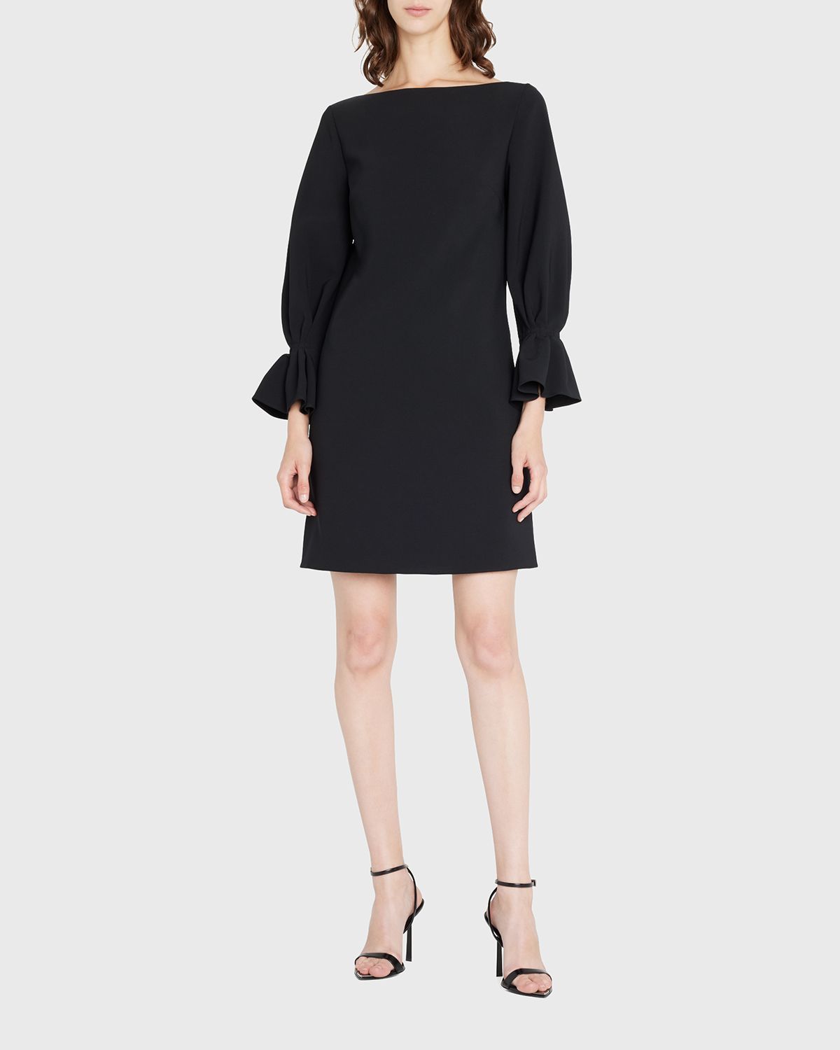 Carolina Herrera Ruffle-Cuff Shift Dress