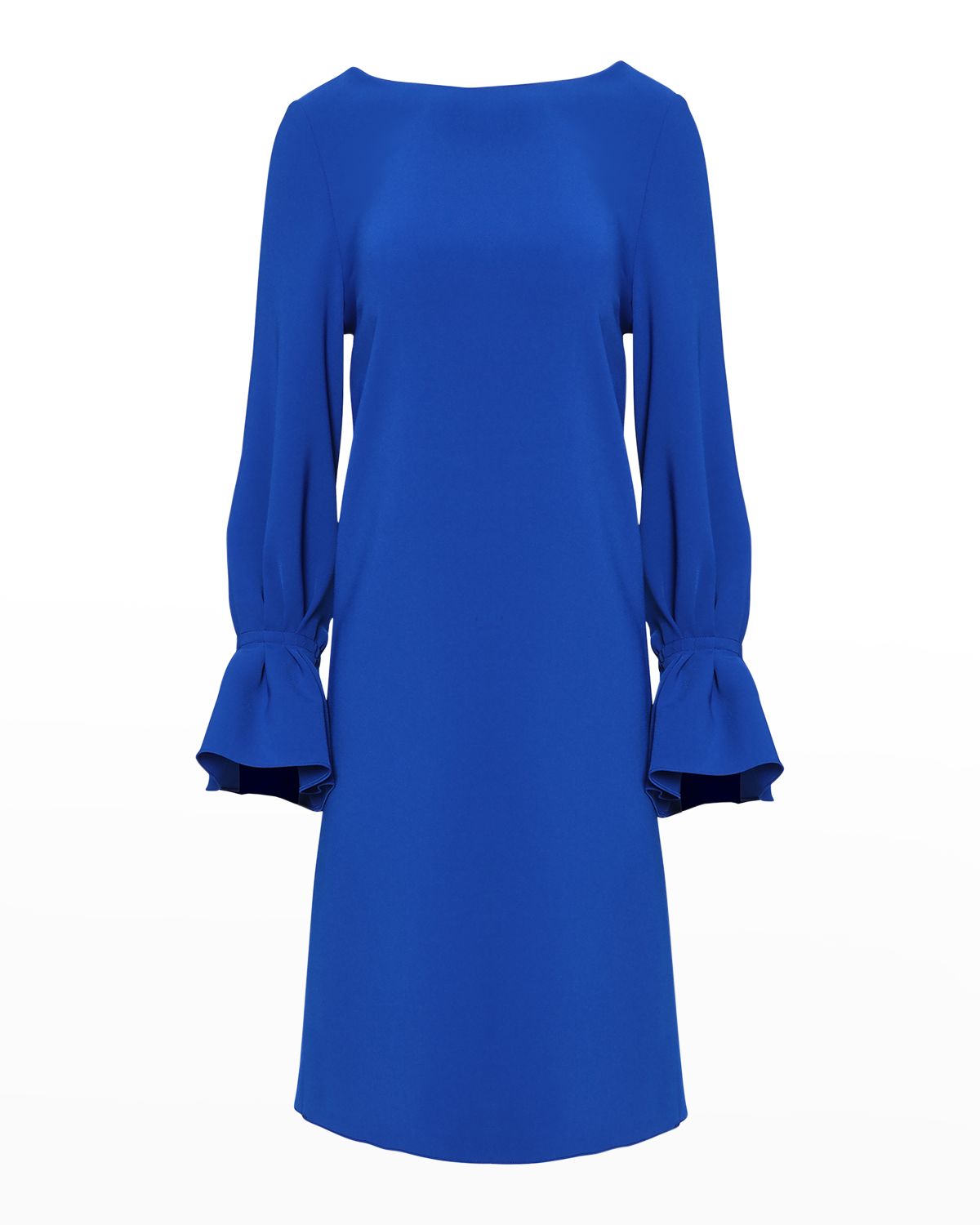 Carolina Herrera Ruffle-Cuff Shift Dress