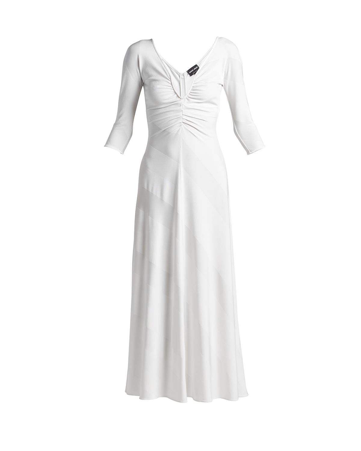 Giorgio Armani Diagonal Striped Jacquard Jersey Maxi Dress