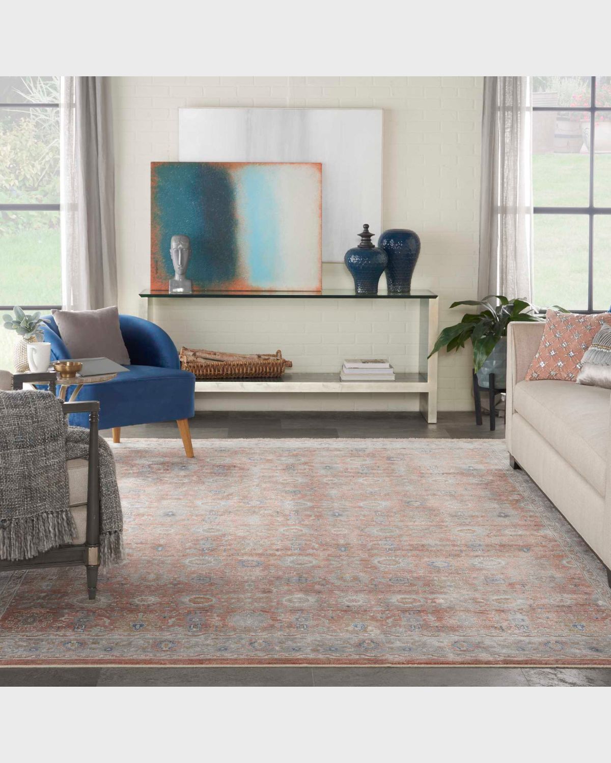 Nourison Barling Blush Power-Loomed Rug | Thumbnail 6