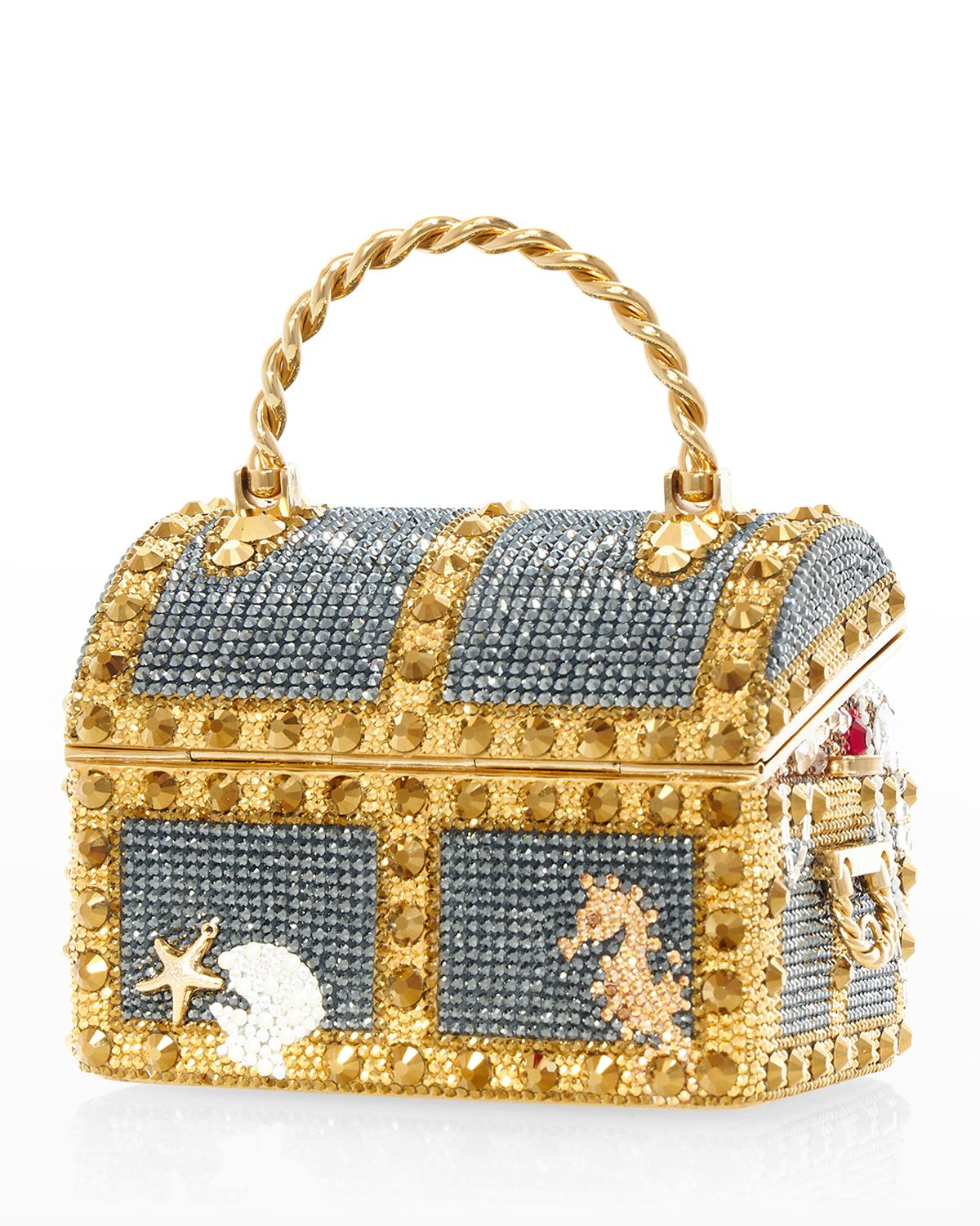 Judith Leiber Couture Treasure Chest Crystal Minaudiere
