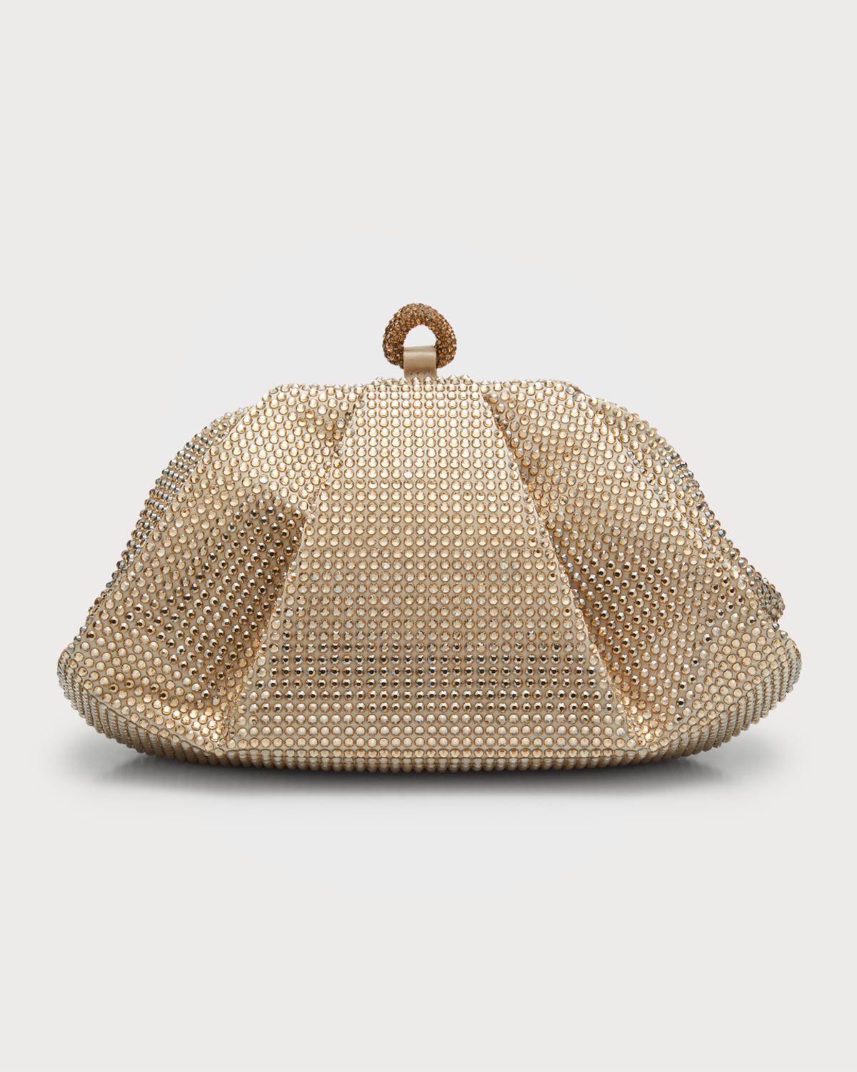 Judith Leiber Couture Gemma Pleated Crystal Clutch Bag