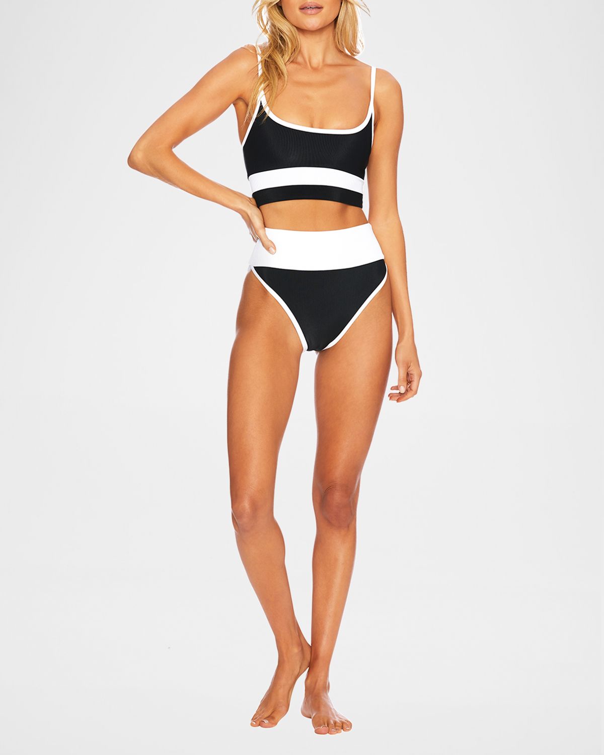 Beach Riot Eva Ribbed Colorblock Swim Top | Thumbnail 3 Beach Riot Eva Ribbed Colorblock Swim Top | Thumbnail 3