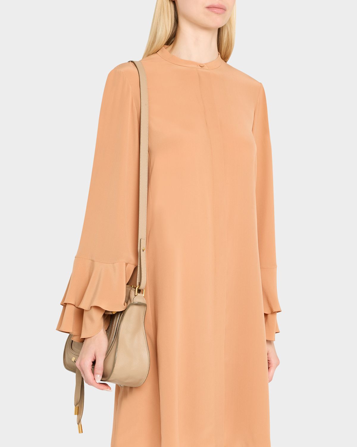 Chloe Marcie Small Satchel Bag in Grained Calfskin