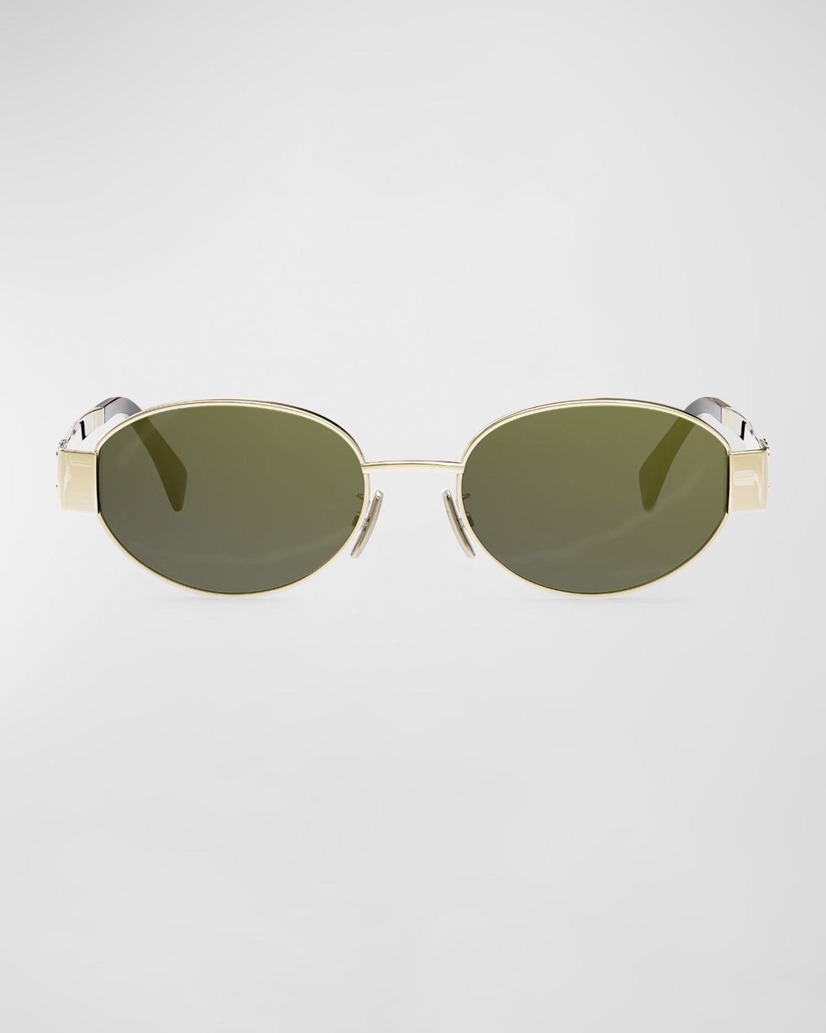 Celine Triomphe Oval Metal Sunglasses