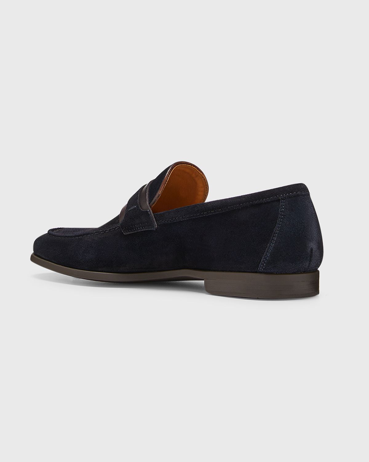 Magnanni Men 's Daniel Suede Penny Loafers
