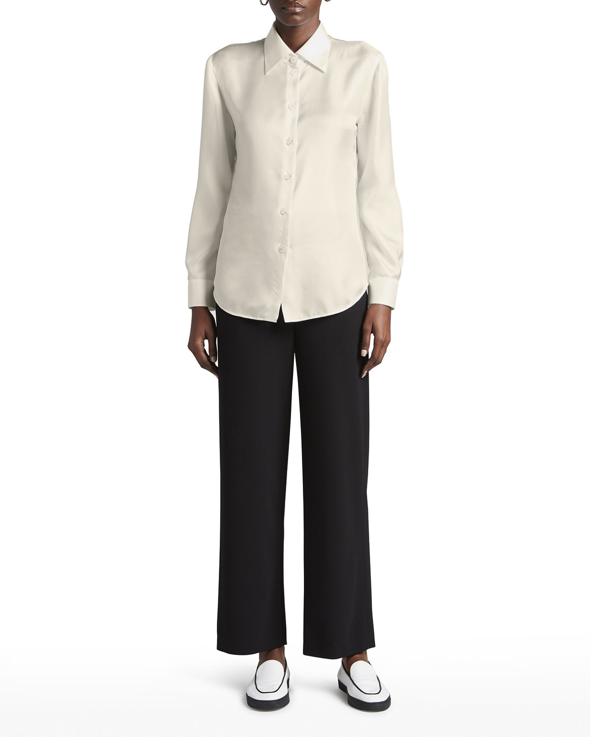 Giorgio Armani Button-Down Silk Twill Blouse