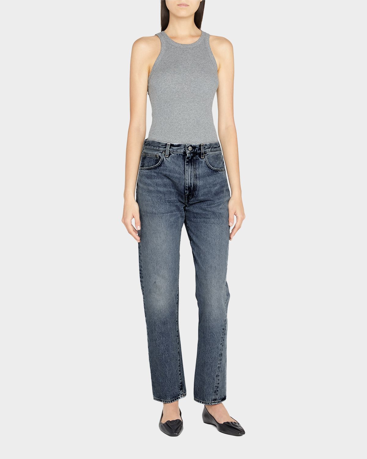 Toteme Twisted Seam Straight-Leg Denim Pants