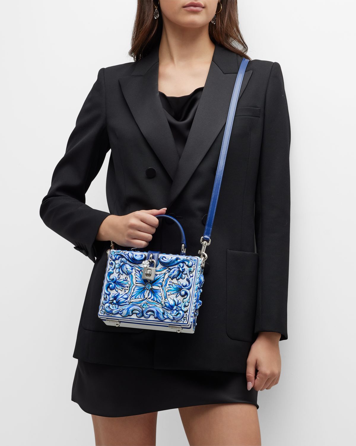 Dolce & Gabbana Majolica-Print Top-Handle Bag