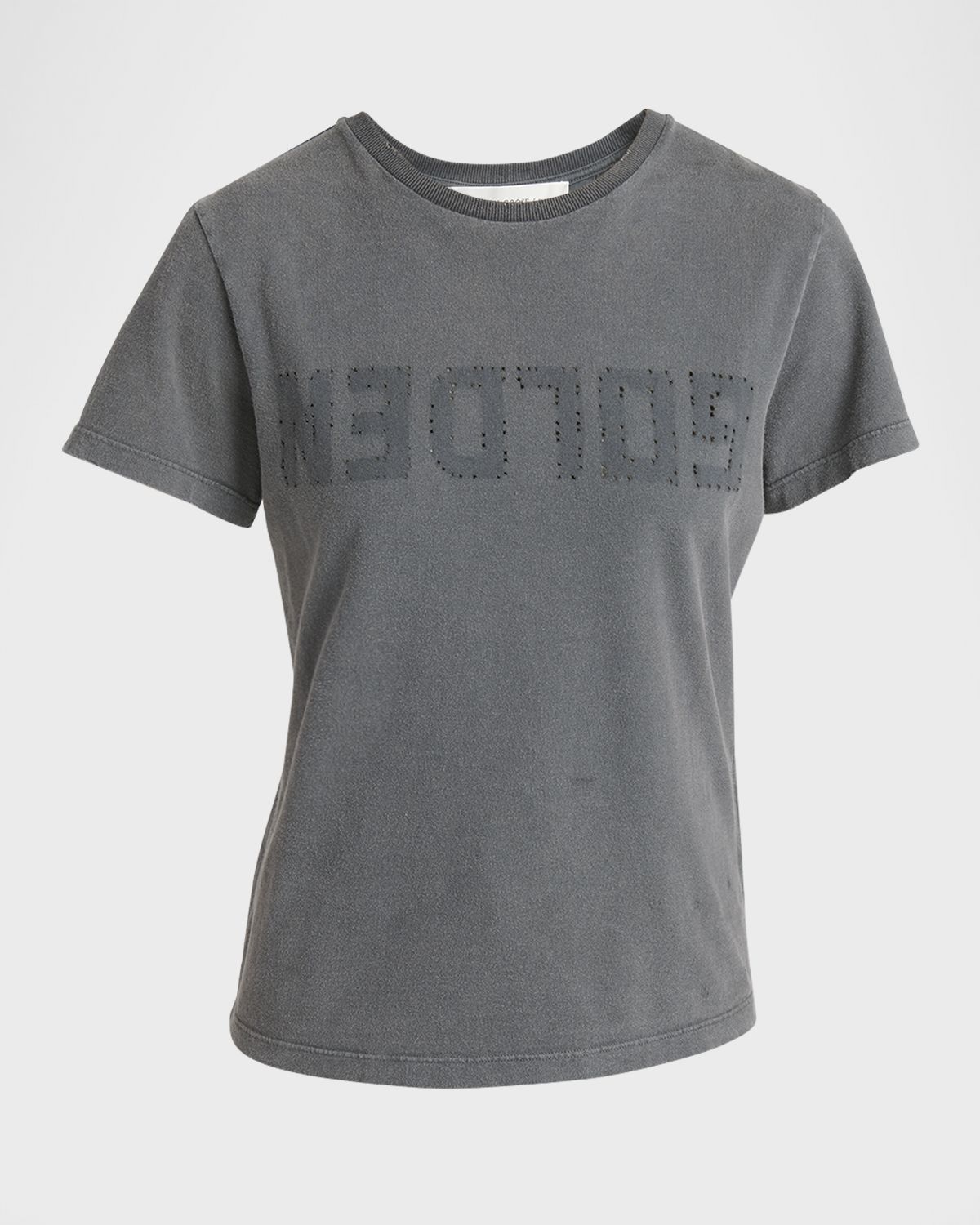 Golden Goose Distressed Crewneck Logo T-Shirt