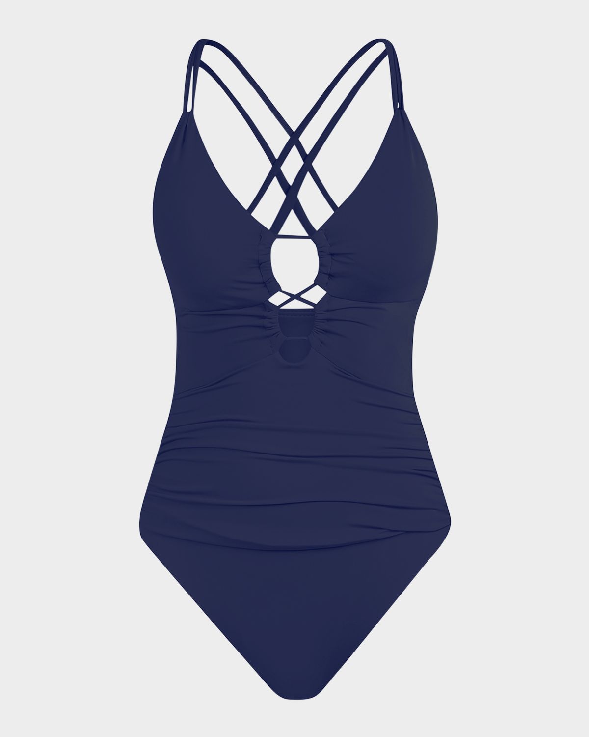 La Blanca Lace-Up One-Piece Swimsuit
