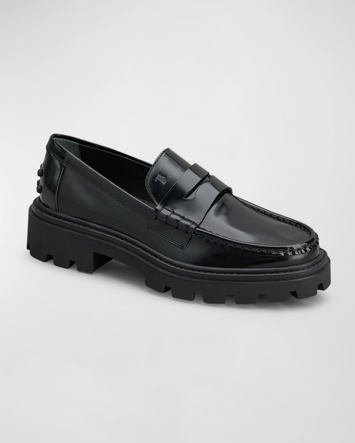 Tod 's Calfskin Lug-Sole Penny Loafers