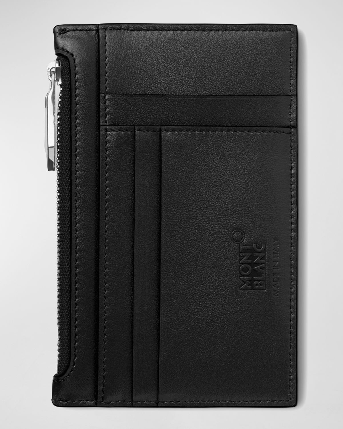 Montblanc Men 's Meisterstück Pocket Holder Leather Zip Card Holder | Thumbnail 5