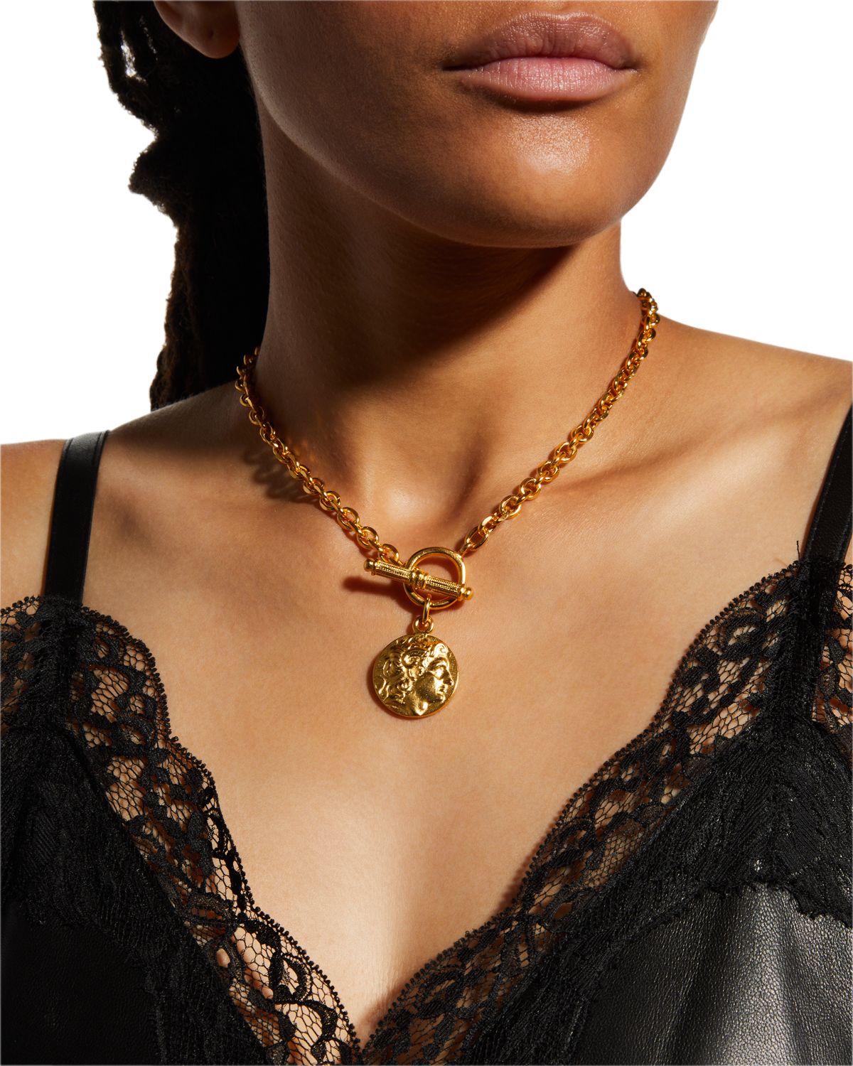 Ben-Amun Gold Coin Toggle Necklace