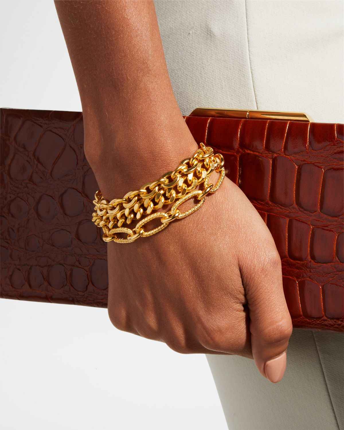 Ben-Amun Gold Multi-Chain Toggle Bracelet