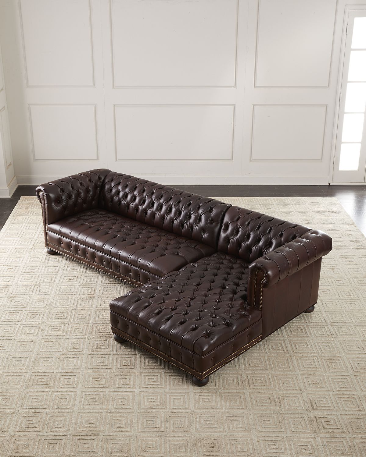 Old Hickory Tannery Elias Leather Chesterfield Sectional | Thumbnail 5 Old Hickory Tannery Elias Leather Chesterfield Sectional | Thumbnail 5