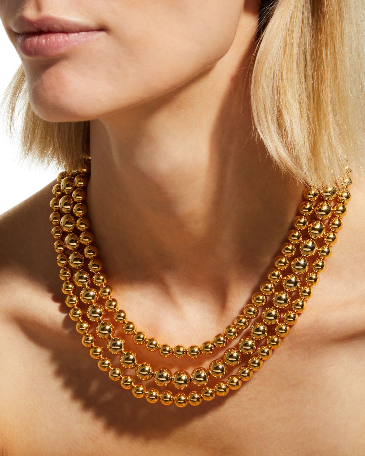 Ben-Amun Gold Pearl Layered Necklace