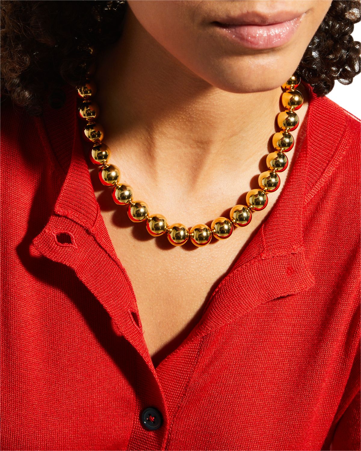 Ben-Amun Gold-Pearl Bead Necklace