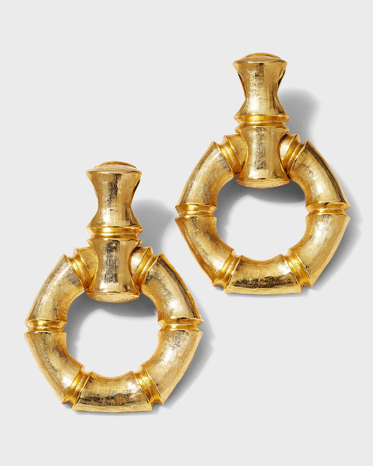 Ben-Amun Gold Hoop Clip-On Earrings