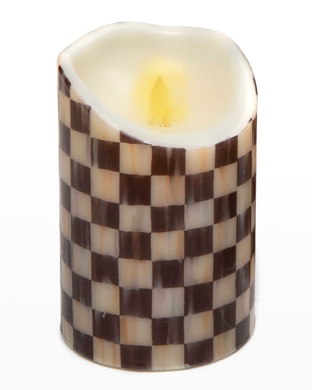 MacKenzie-Childs 6" Courtly Check Flicker Pillar