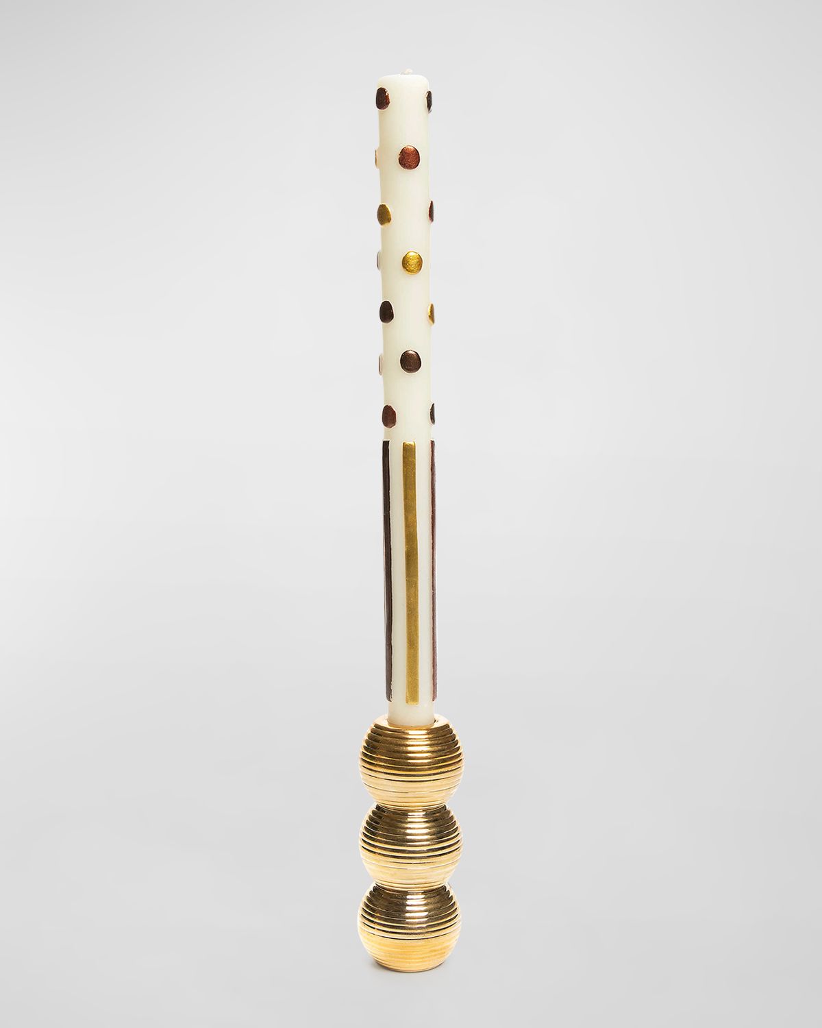 MacKenzie-Childs Ribbed Triple Sphere Candle Holder