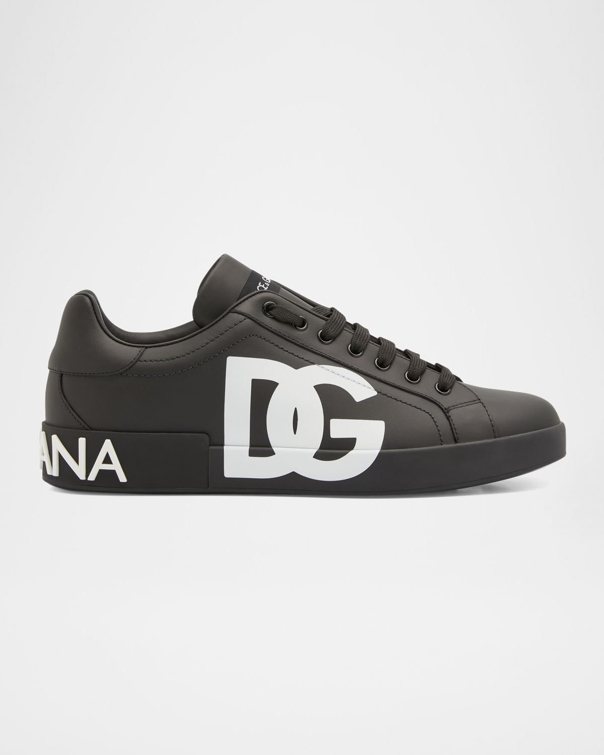 Dolce & Gabbana Men 's Portofino Leather Low-Top Sneakers