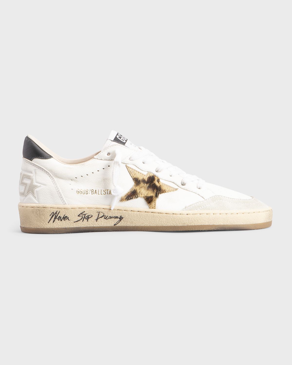 Golden Goose Ball Star Mixed Leather Low-Top Sneakers | Thumbnail 5 Golden Goose Ball Star Mixed Leather Low-Top Sneakers | Thumbnail 5