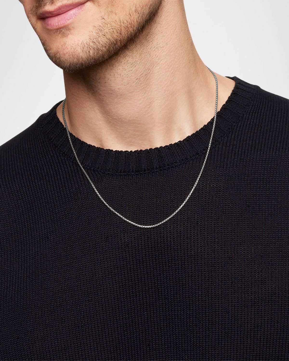 David Yurman Men 's Box Chain Necklace in Silver/1.8mm