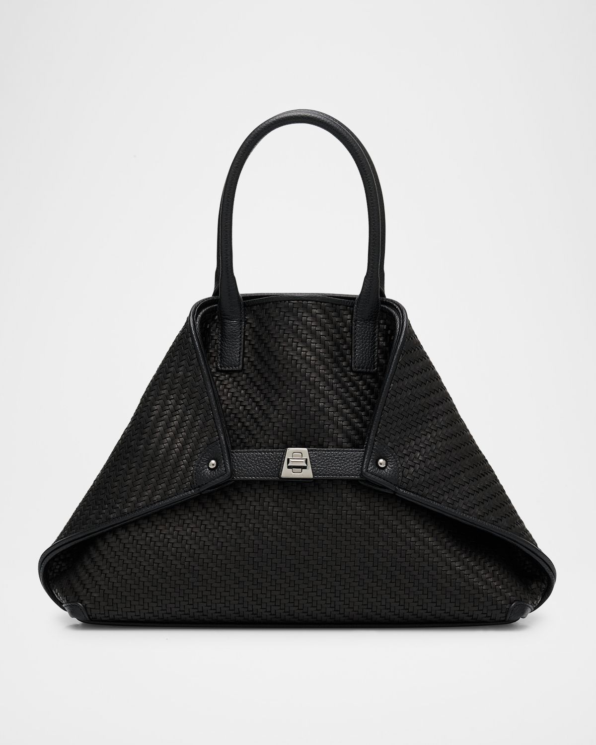 Akris Ai Small Plaid Braided Top-Handle Bag | Thumbnail 7
