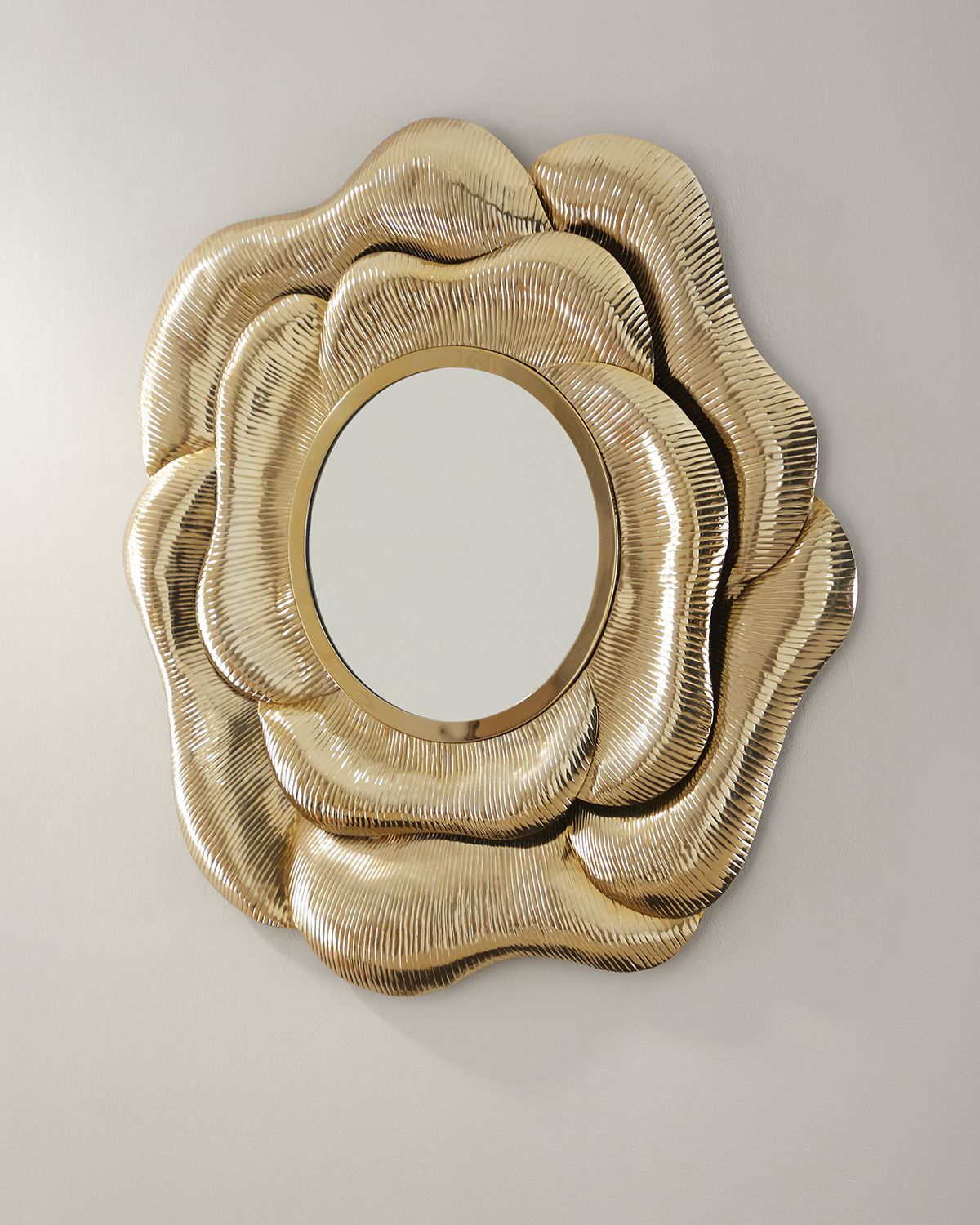 Neiman Marcus Modern Floral Wall Mirror