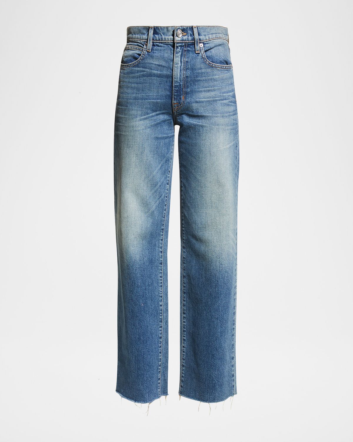SLVRLAKE Grace Raw Hem Wide-Leg Jeans