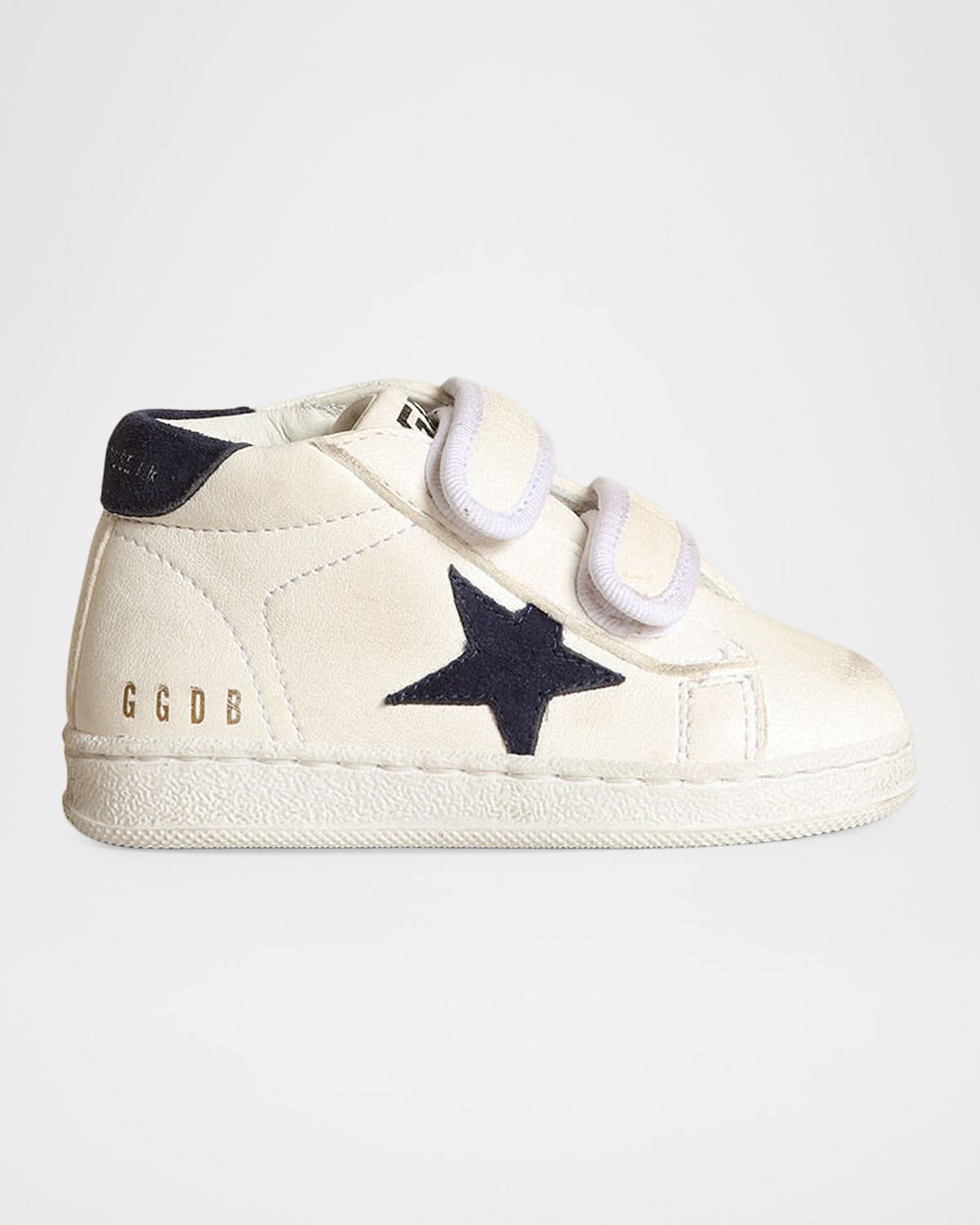 Golden Goose Kid 's June Nappa Leather Suede Star Sneakers, Size Baby/Toddler