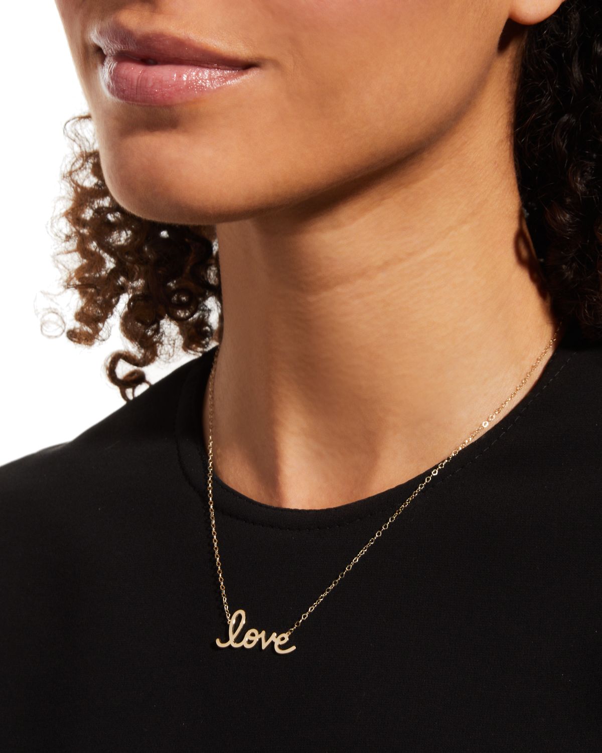 Sydney Evan Yellow Gold Pure Love Necklace with Heart Chain