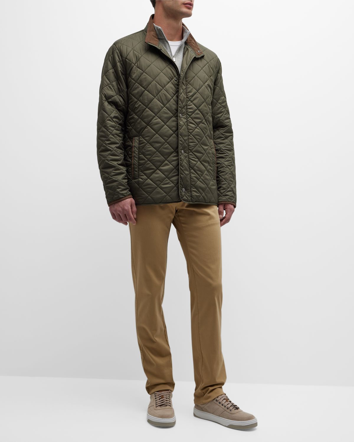 Peter Millar Men 's Suffolk Quilted Travel Coat